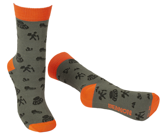 Obrázek z BENNONKY Trek Socks green/orange -  